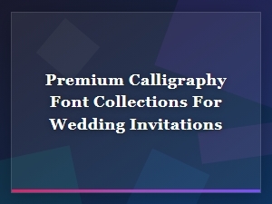Premium Calligraphy Font Collections for Wedding Invitations